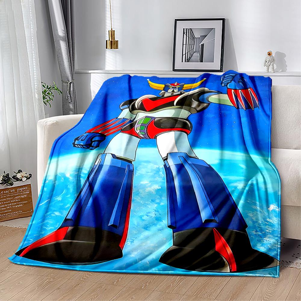 Giant Robot Adventure Flannel Blanket-Soft and Suitable for Sofas,Beds,Offices,Travel,All Seasons,Great Gift for Holidays and Birthdays.