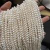 1String, White Natural Freshwater Pearls Beads,4-5mm, for DIY Necklaces Bracelets, Jewelry Making 36cm