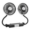 360° Rotation Dual Head Car Fan 3 Speeds USB Powered For Back Seat Air Cooling Heating Cooling & Vents HVAC Systems & Parts