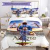 Messi World Cup Champion Personalized Name Bedding Set,Airy Bed Linen for Sports Room Decor,Perfect Teenager Gift,Double Sided Duvet Cover with Pillow