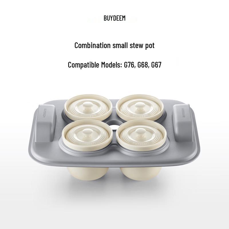 

Buydeem 340ml Ceramic Stew Pot & Stand CN plug (adapter included)