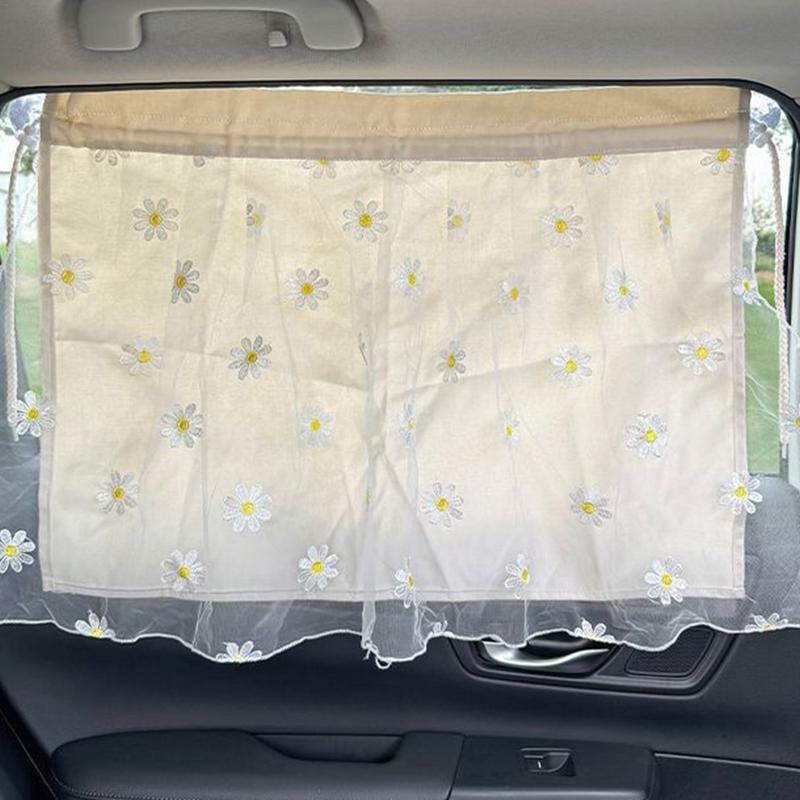 Fensterabdeckung für Auto Niedlich Bestickt Sonnenschutz Fensterblende Tragbare Auto-Fensterblenden Verdunkelung Auto Camping Fensterabdeckungen Sonne