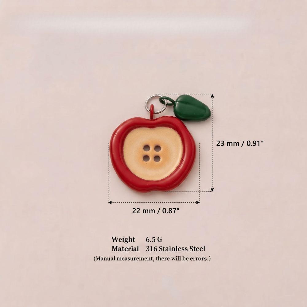 Drop Oil Craft Finish Enamel Mini Pendants Copper Vegetable Drop Oil Beads  Necklace Custom Craft Red