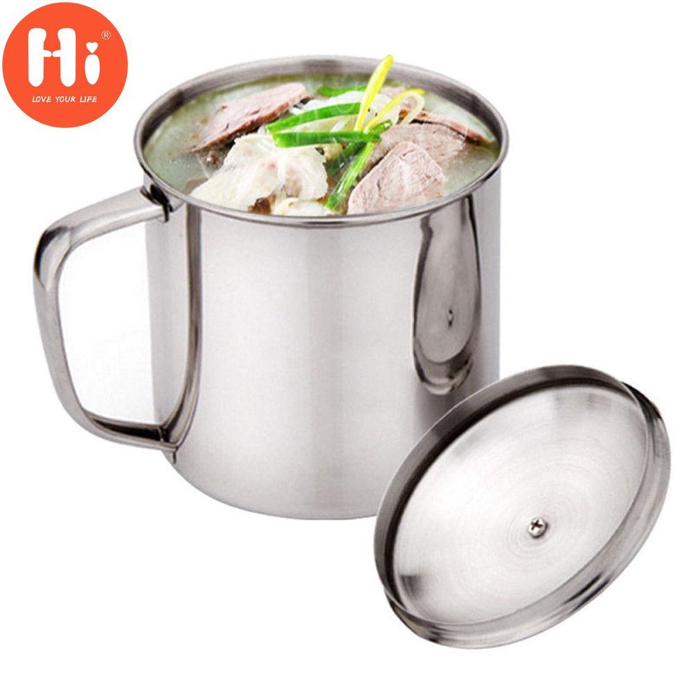 Hi Roamtic Fashion Kitchen Mug Beer Steel Camping Coffee Drinking Tea Travel 480ml Stainless Handle Cup