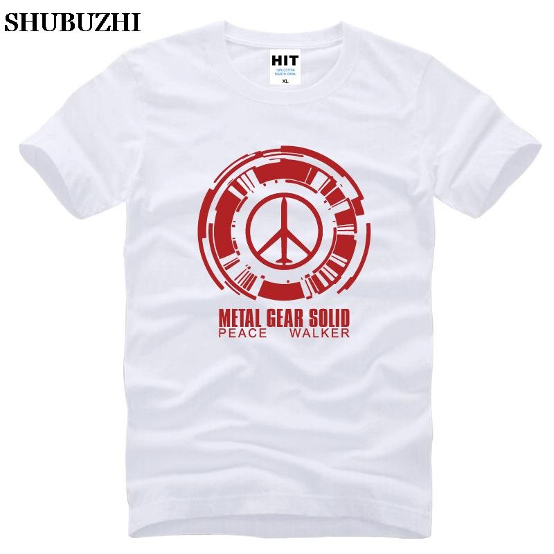 Summer New Metal Gear T Shirt Peace Walker Logo Printed Cotton Short Sleeve Metal Gear Solid Tshirts Tops