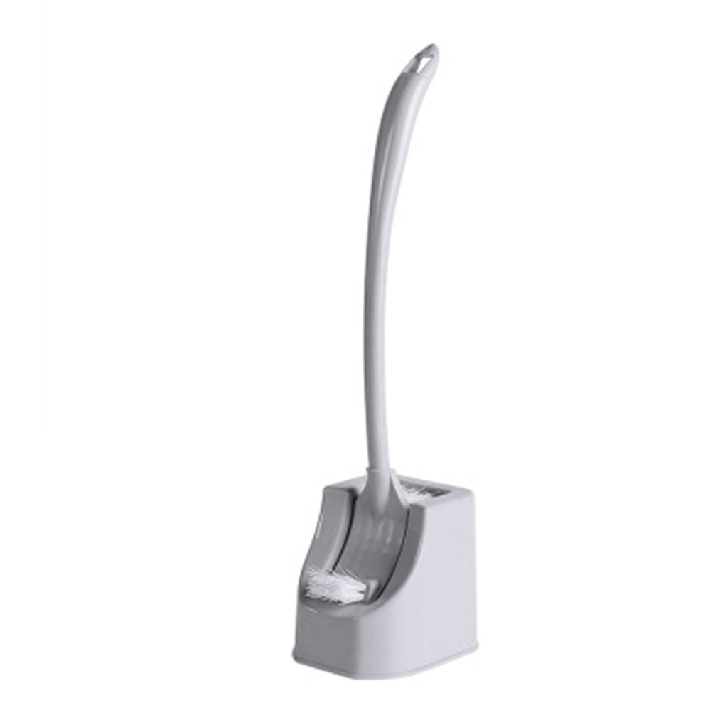 Home Office Bathroom Toilet Brush Set Strong Bristles Good Grips Compact Long Brush Heavy Base