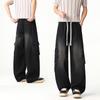 Vintage Workwear Jeans Teens Young Adults Straight Loose Fit Casual Denim Pants