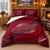 Printed 3Pcs Bedding Set Detroit Red Wings Pattern Bed Sheet Pillowcase For Bedroom Decor