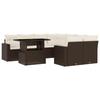 VidaXL Salon de jardin avec coussins 9 pcs marron résine tressée 3267173