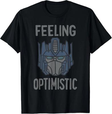 Transformers Optimus Prime Sensazione Ottimista Maglietta 100% Cotone T-shirt da Uomo Top