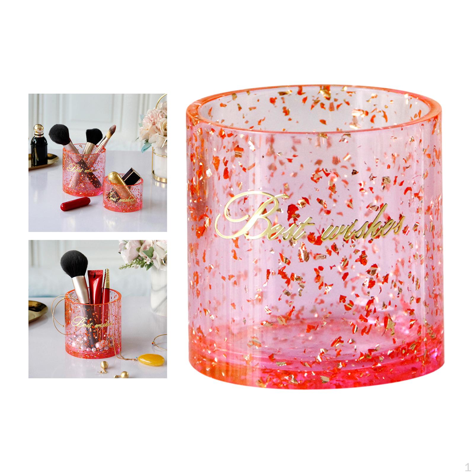 

Holder Cup Pencil Creative Multifunction Brushes Storage Pink Desk Decoration Makeup Tackle Large