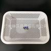 Thickened White Rectangular Kitchen Storage Draining Basket for Vegetables