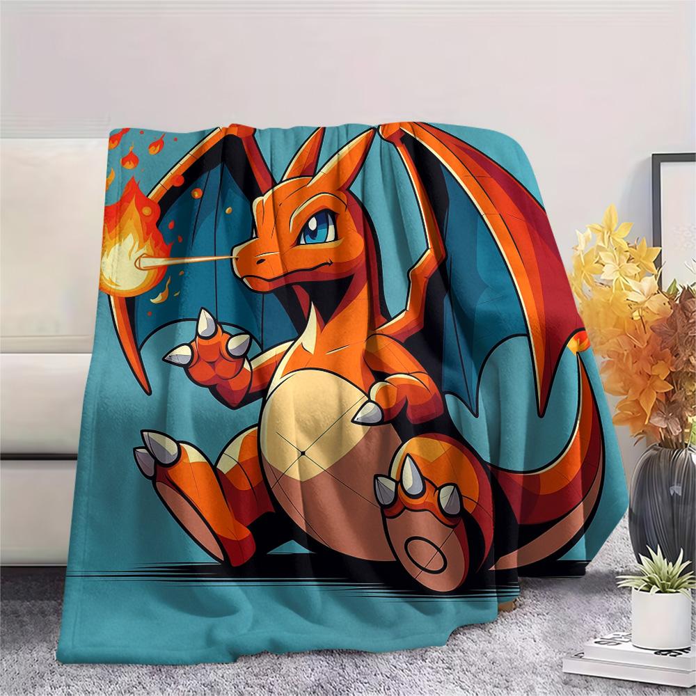 Hand-drawn Blaziken  Print Flannel Blanket, High quality Comfortable for All Seasons, Home Decor, Warmth and Comfort