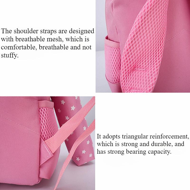 Kids Backpack Pencil Case Set Cute Cartoon Unicorn School Bag Lightweight Waterproof Spine Protection Large Capacity Bookbag