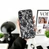 B-Black Lace Print Phone Case For Samsung Galaxy A73,A72,A71,A70,A53,A52,A51,Others Soft Black Cover
