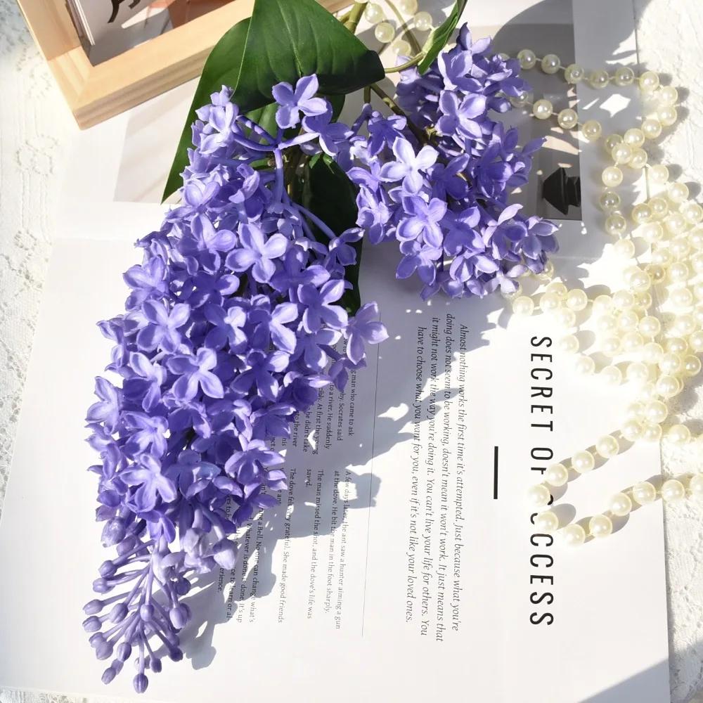 Pink Purple Artificial Silicone Lilac Flower 75 Cm Simulation Plastic Fake Flower Artificial Faux Plants Home Wedding Decoration