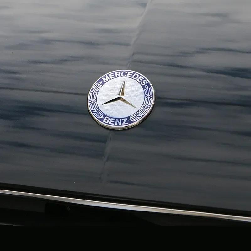 Hots Kovový plochý znak na kapotu auta Přední odznak Logo Samolepka Pro Mercedes Benz W212 W213 W205 W177 W247 W176 CLS CLA CLK CLG GLS