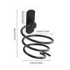 Aluminum Hairdryer Holder Convenient Hair Dryer Armrest Wall Mounted Blow Dryer Hanger Hairdryer Organizer Stand  Black