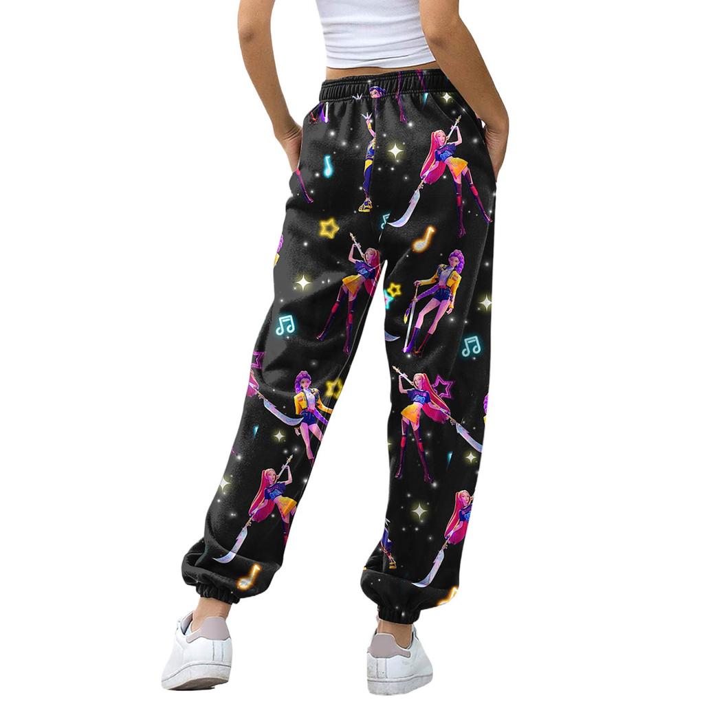 Women's Casual Fashion Print Casual Drawstring Elasticated Waist Drawstring Pants