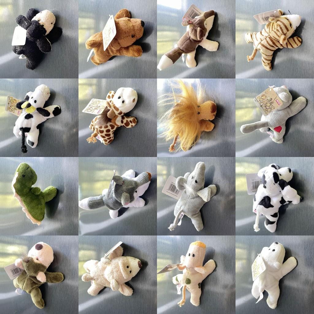 Cartoon Animal Tiger Cat Magnet Set For Refrigerator Decor With Soft Pp Cotton Filling