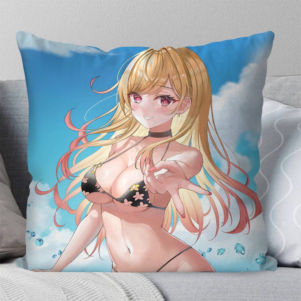 My Dress-Up Darling Anime Pillow Case Square Pillow Bedroom Sofa Leisure Comfort Cushion Car Living Room Home Decoration