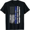 Back The Blue Thin Blue Line USA Flag Police Lives Matter T-Shirt