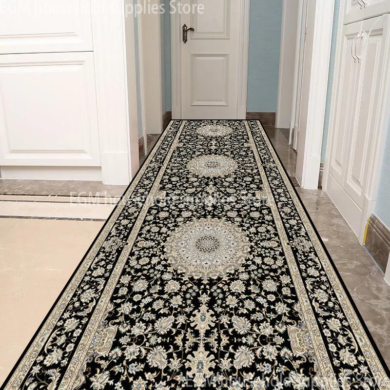 Persian Style Living Room Hall Carpet Long Hallway Corridor Rugs Non-slip Stairs Decor Runner Rug Kitchen Mat Size