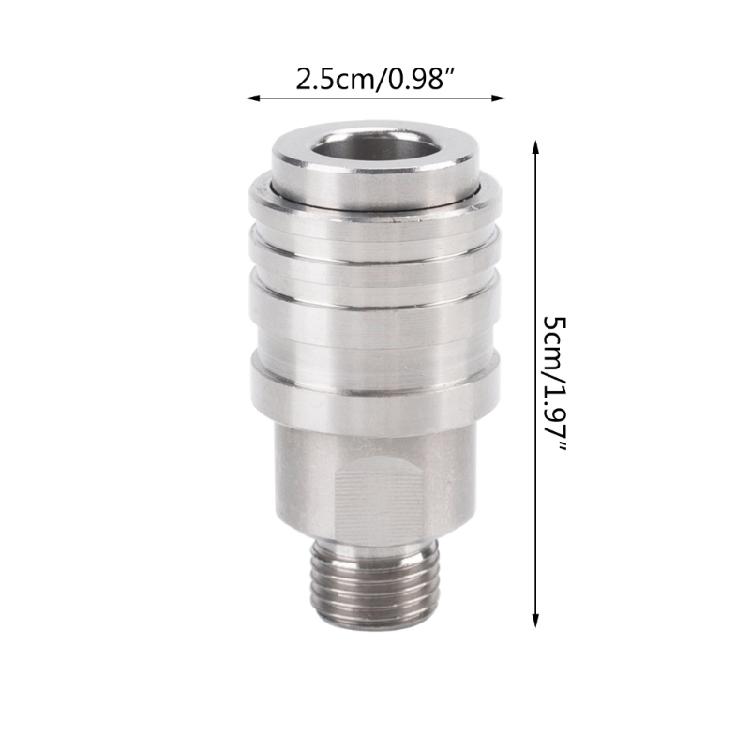 Σετ Αυτοασφαλιζόμενο Ταχυσύνδεσμος από Ανοξείδωτο Ατσάλι 1/4" για Πλυντήρια Υψηλής Πίεσης