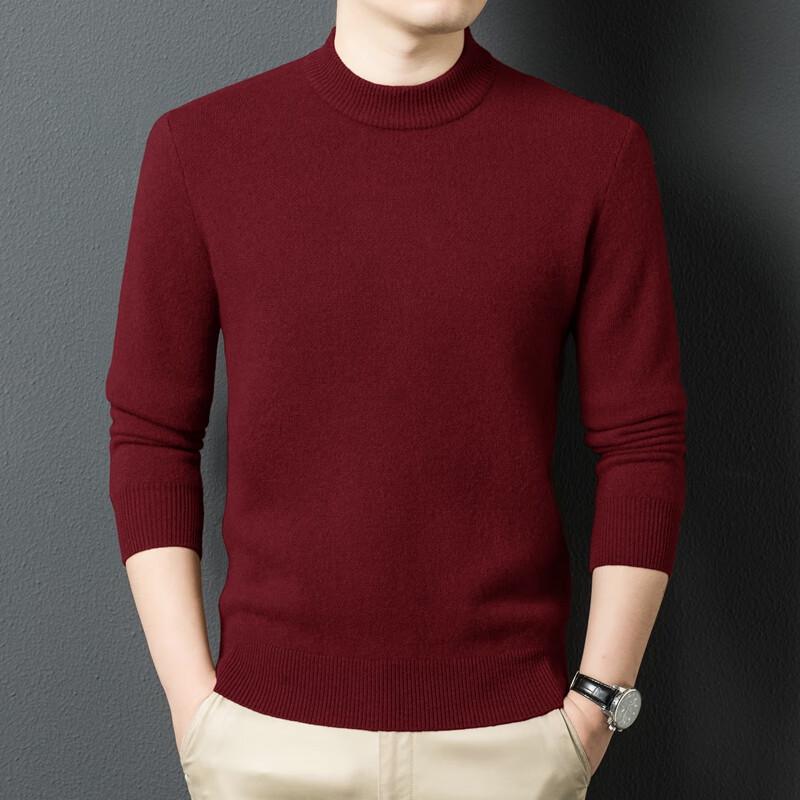 Eliten Men's 100% Lamb Wool Round Neck Pullover Sweater