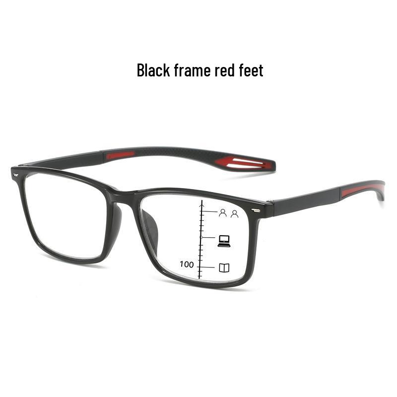 Progressive Multifocal Anti-Blue Light Photochromic Glasses for Near and Distance Reading, Suitable for Middle-Aged and Elderly.