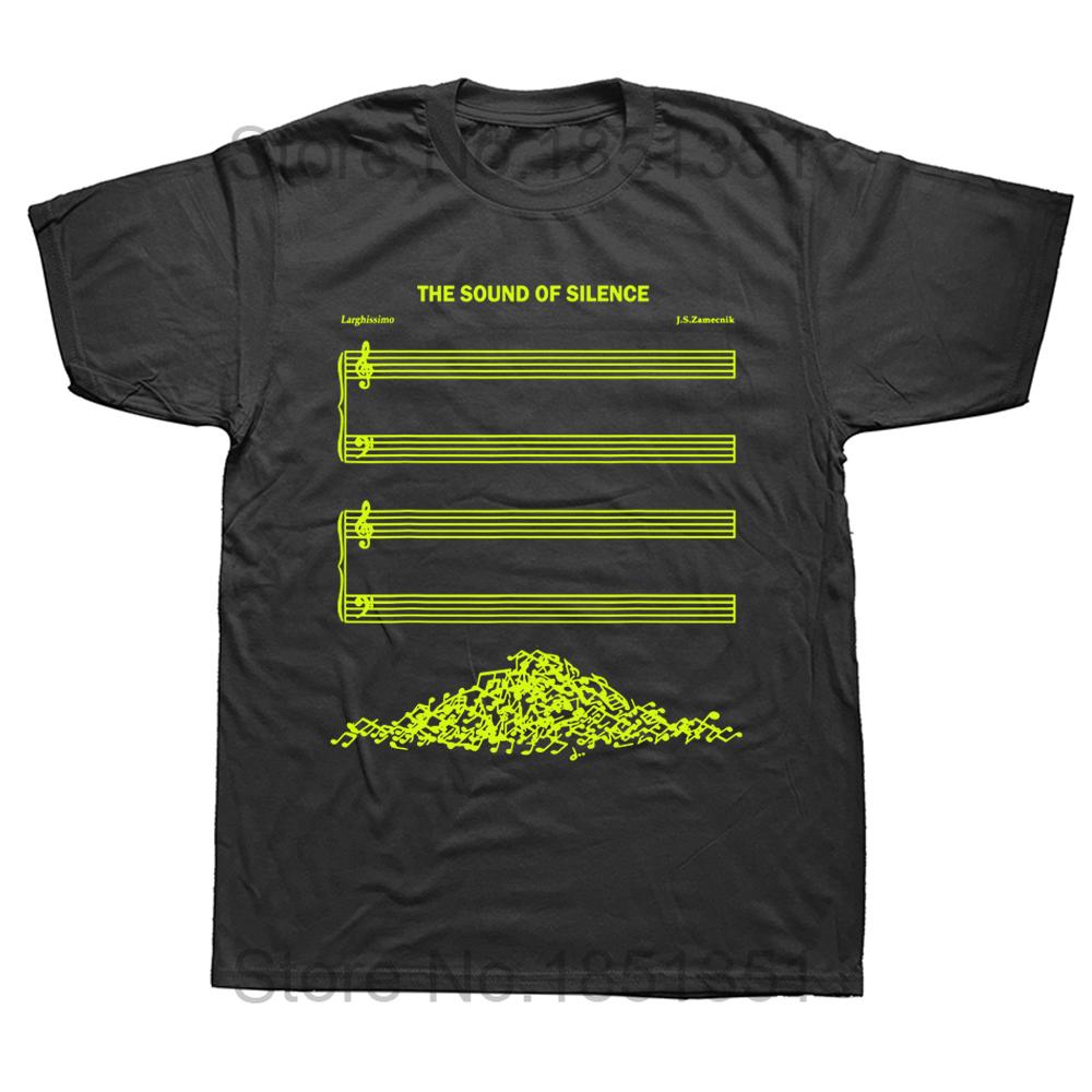 Unisex Funny The Sound Of Silence Tričká pre milovníkov hudby Grafika Bavlna Streetwear Krátky rukáv Darčeky k narodeninám Letný štýl Tričko Unisex