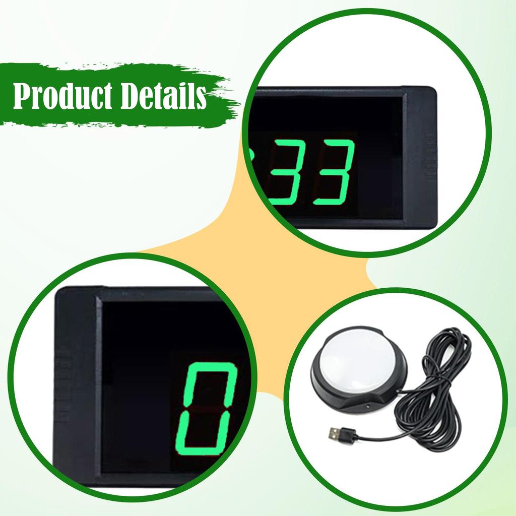 Countdown Timer Gym Clock LED Display Digital Stopwatch for Home Workout Interval Training with Start Stop Button ABS2