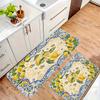 1Pcs Lemon Pattern Floor Mat Modern Kitchen Polyester Rug Non-Slip Colorful Indoor Carpet, For Home Bathroom Bedroom Living Room Decor