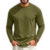 Men's Long Sleeve Crew Neck Raglan T Shirt Regular Fit Casual Basic Long Sleeve Tee for Everyday Wear