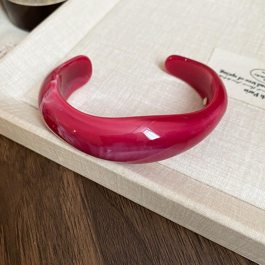 Dopamin Ombre Geometrischer Harzarmreif: High-End Europäischer & Amerikanischer Nischen-Modeschmuck