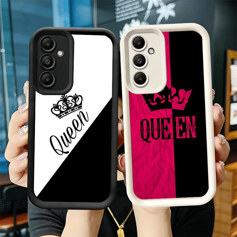 Phone Case for Samsung Galaxy A17 A16 A15 A14 A13 Queen King Couple Theme A56 A36 A26 A55 A35 A25 A54 A34 A24 A53 A33 A23 A07 A0