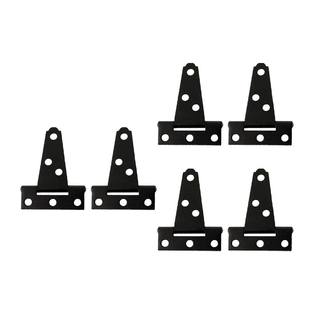 6 Pcs T-hinge Decor Carbon Steel Hinges Door Lock Accessory T-shaped Vintage Home Replacement Furniture Concealed Gate Supply