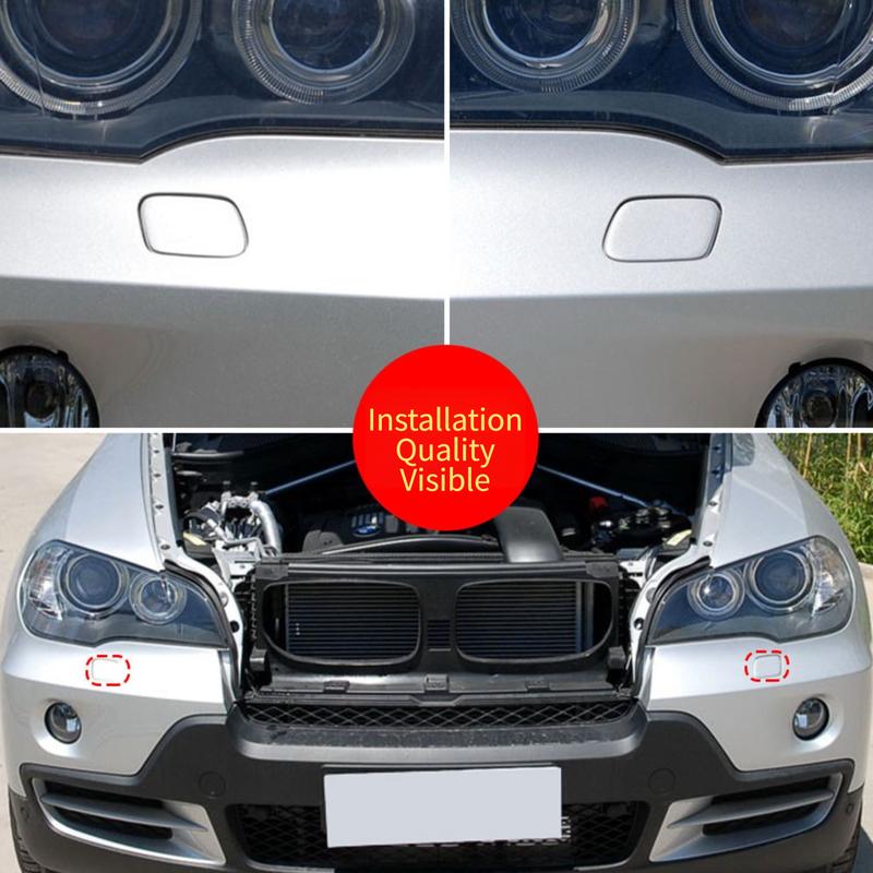 For BMW For X5 E70 Front Bumper Headlight Cover 2x ABS Replacement for 2007 2008 2009 2010 2011 2012 2013 For BMW