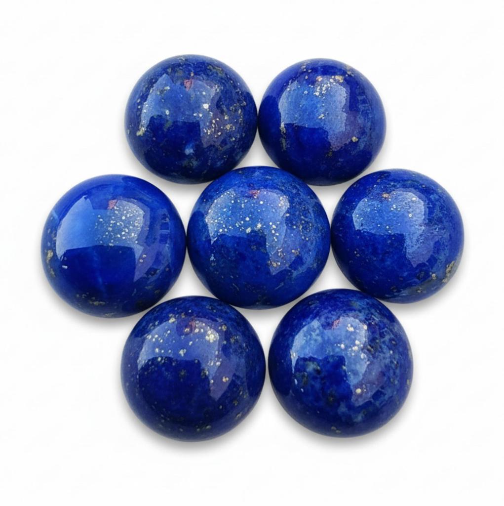 Round Blue Lapis Lazuli Cabochons - AAA Grade Lapis Lazuli Gemstones