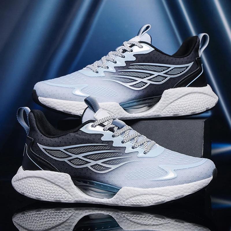 

Кроссовки для колледжа повседневные спортивные мужские с мягкой подошвой из попкорна, дышащая сетчатая поверхность, кроссовки для бега, большой размер 48, модная обувь 36