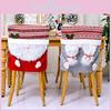 Festive Christmas Chair Covers With Long Mustached Red And Gray Designs For Holiday Decor