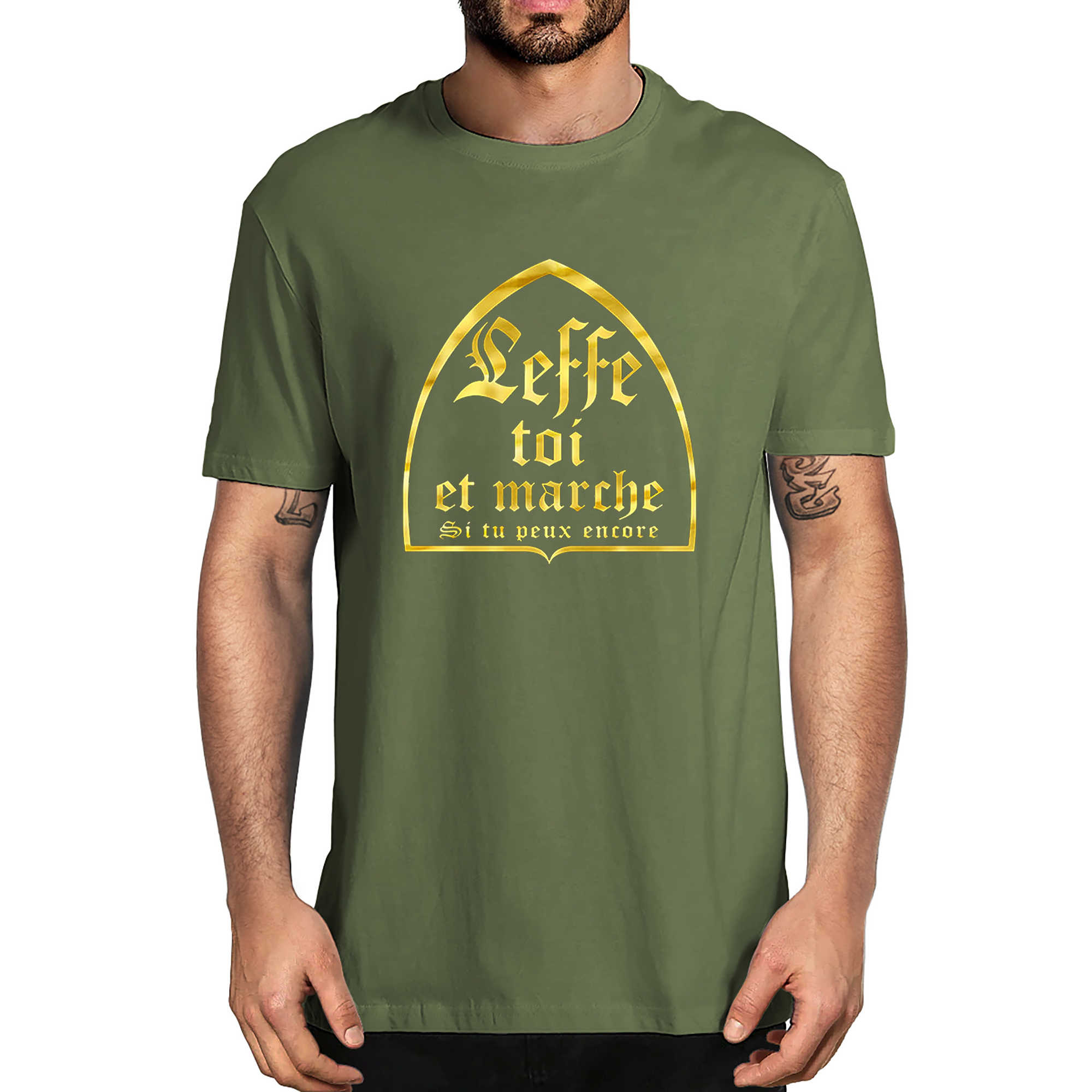

2025 new model Lefferself Unisex and Walk IfStill Can Tshirt French Text Humor Beer Alcohol Drinking Lovers Mens Cotton Tshi S
