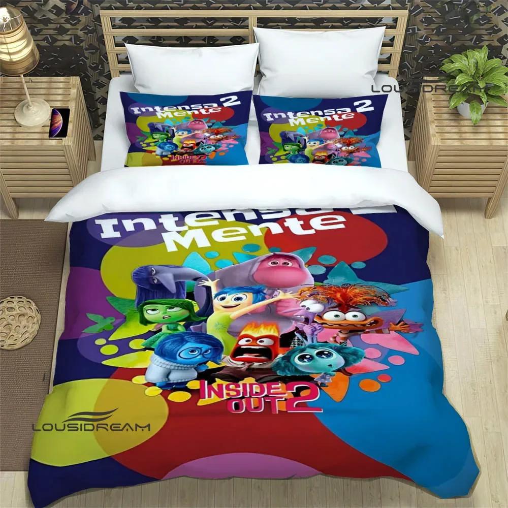 Cartoon Print Inside Out Bedding Sets Pillowcase Children Duvet Cover Bed Comforter Set Bedding Set Luxury Birthday Gift