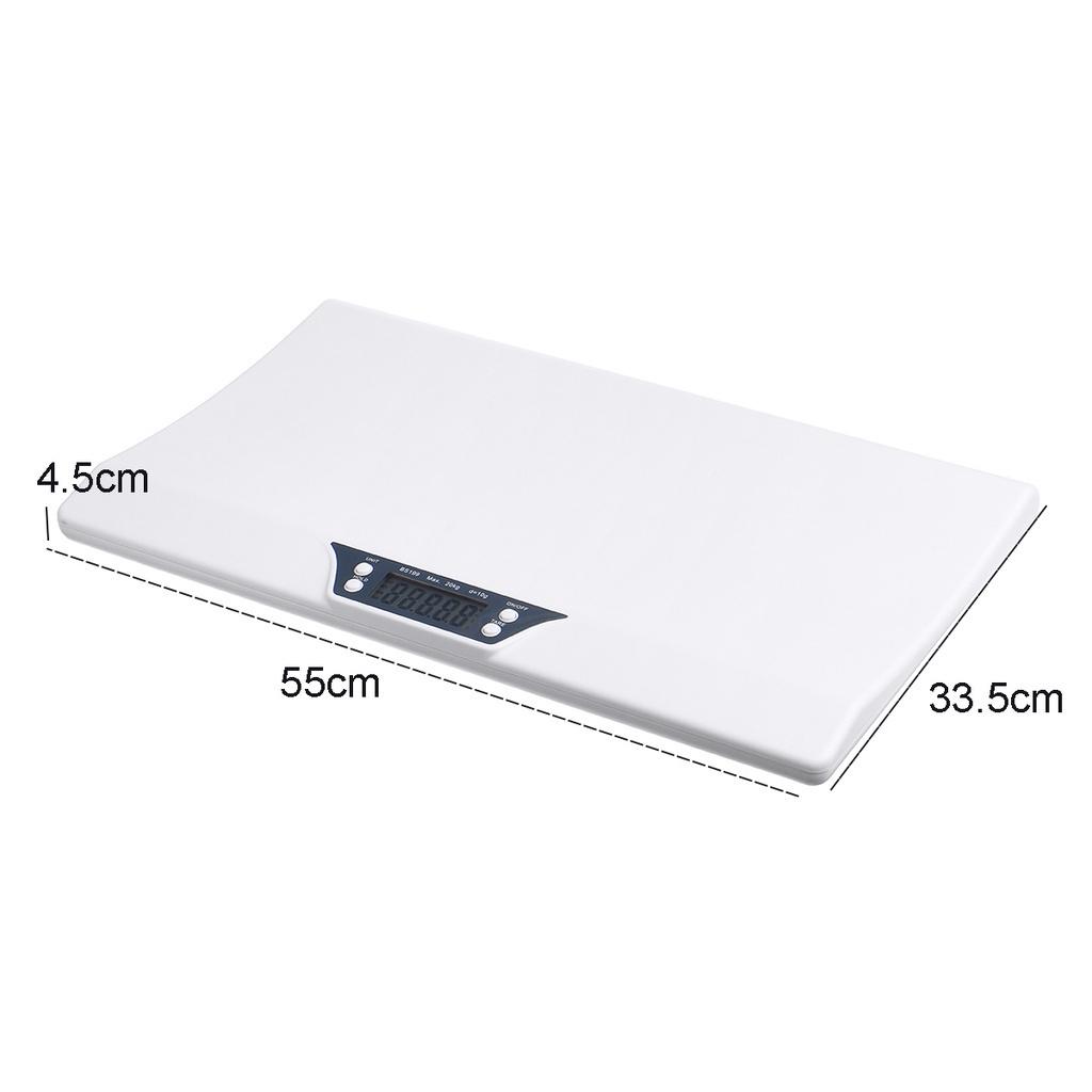 20kg Max Newborn Dog Cat Scales Multifunctional Smart Electronic Baby Weight Scale LED Display Household Measure Tool 21.65*13.19*1.78""