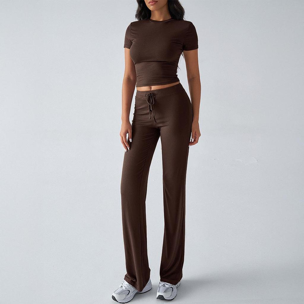 Europäischer & Amerikanischer Damen Einteiler Farbe Rundhals Urban Casual Mode Anzug - Herbst/Winter Temperament.