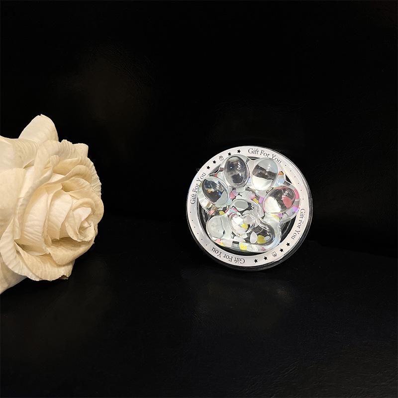 

Three-Dimensional Cat Claw Sequined Mobile Phone Airbag Bracket Magnetic Suction Retractable Lazy Portable Creative Women S Desktop Bracket
