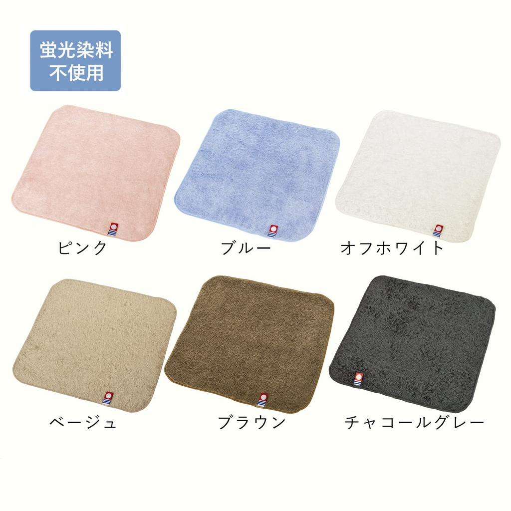 Imabari Towel Resort Hotel Style Towel Set of 3 Handkerchiefs, (Beige, Brown, White)