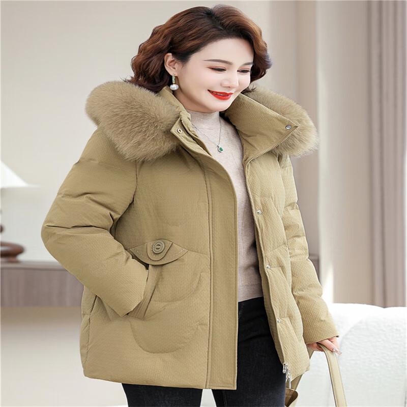 Xuezongfei Damen 2024 Winter Verdickte Entendaunenjacke