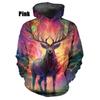 Novelty Colorful Deer 3D Printed Hoodie Funny Fashion Casual Personality Hip Hop Long Sleeve Cool Pullover