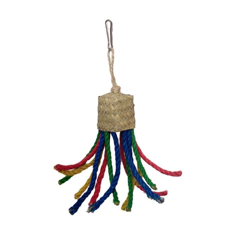 Small Animal Chewing Toy Corn Bracts Colorful Rope Pet Grinding Teeth Toy 1